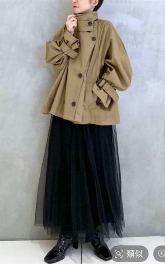 アパートバイローリーズ　キャンディースリーブショートトレンチコート