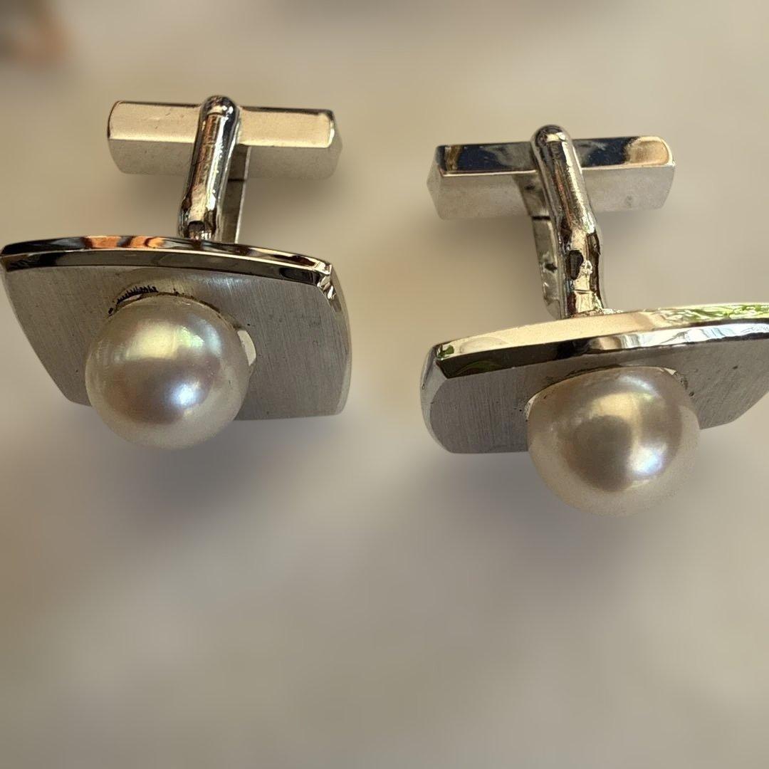 カフスボタン　タイピン　真珠　純銀　ブランド　まとめ売り　12個セット