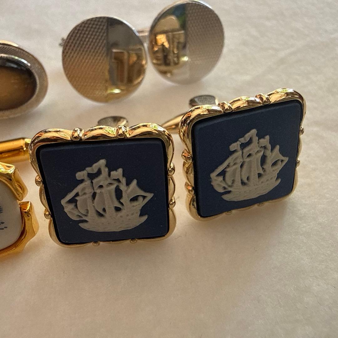 カフスボタン　タイピン　真珠　純銀　ブランド　まとめ売り　12個セット