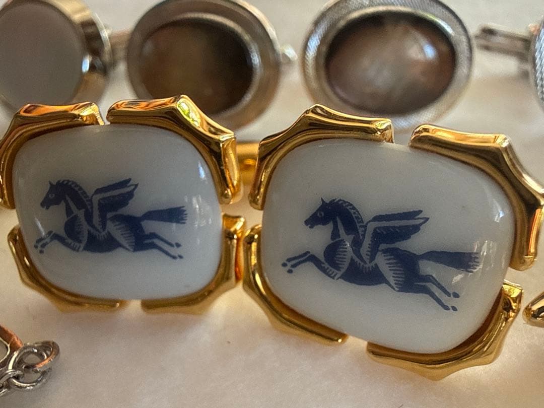 カフスボタン　タイピン　真珠　純銀　ブランド　まとめ売り　12個セット