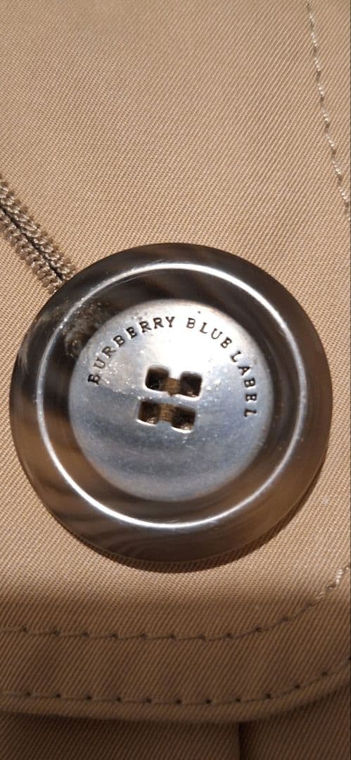 【珍】BURBERRY ブルーレーベル ファー付きトレンチコート