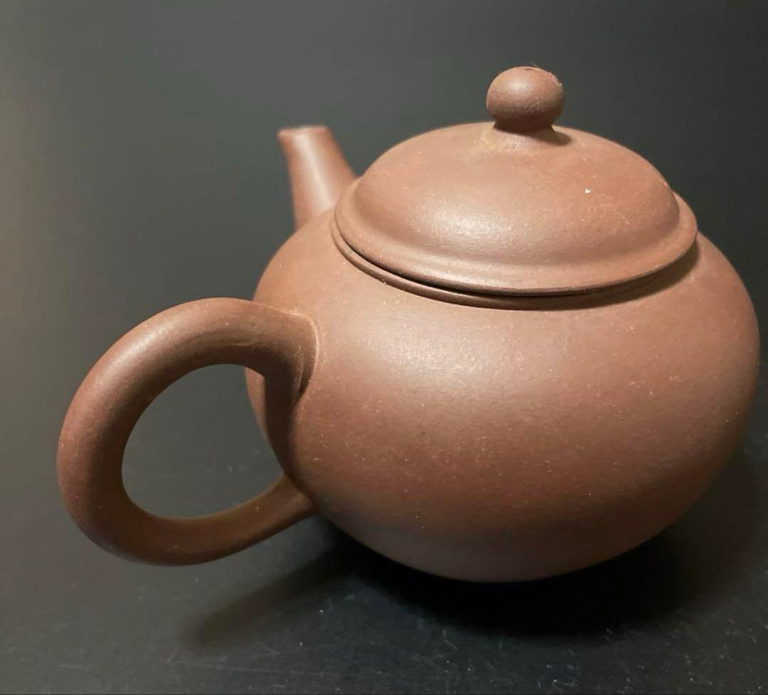 中国宜興　朱泥急須　紫泥　茶道具　横幅10.5センチm8