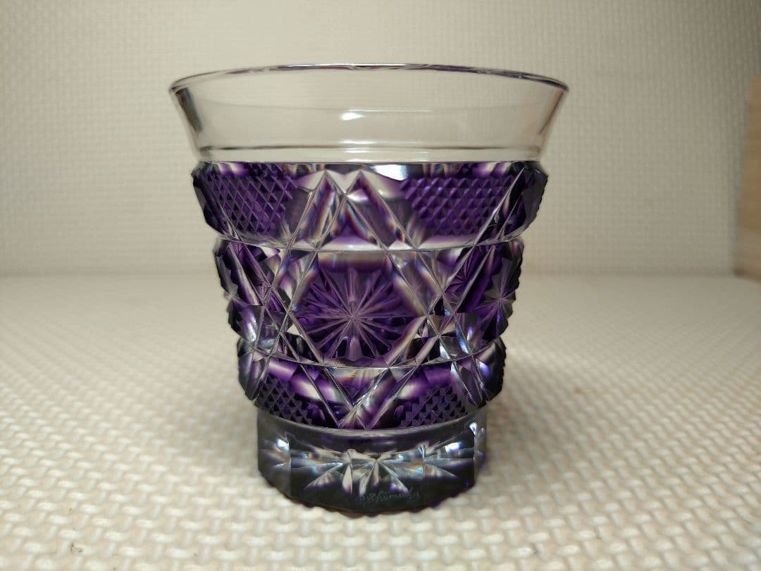 島津薩摩切子　色被せガラス　冷酒グラス