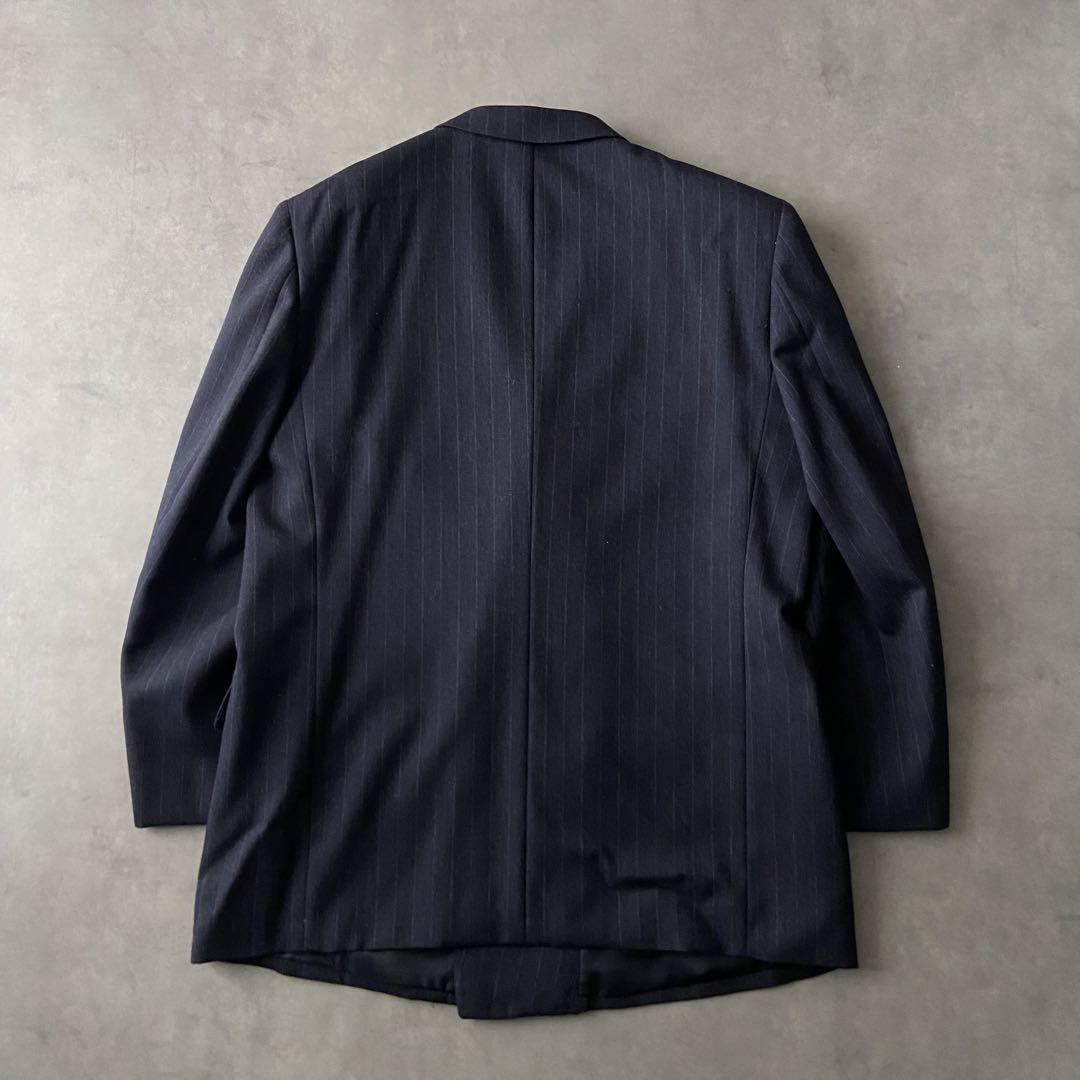 Vintage セットアップ ダブル テーラードジャケット ウール 紺 BC28