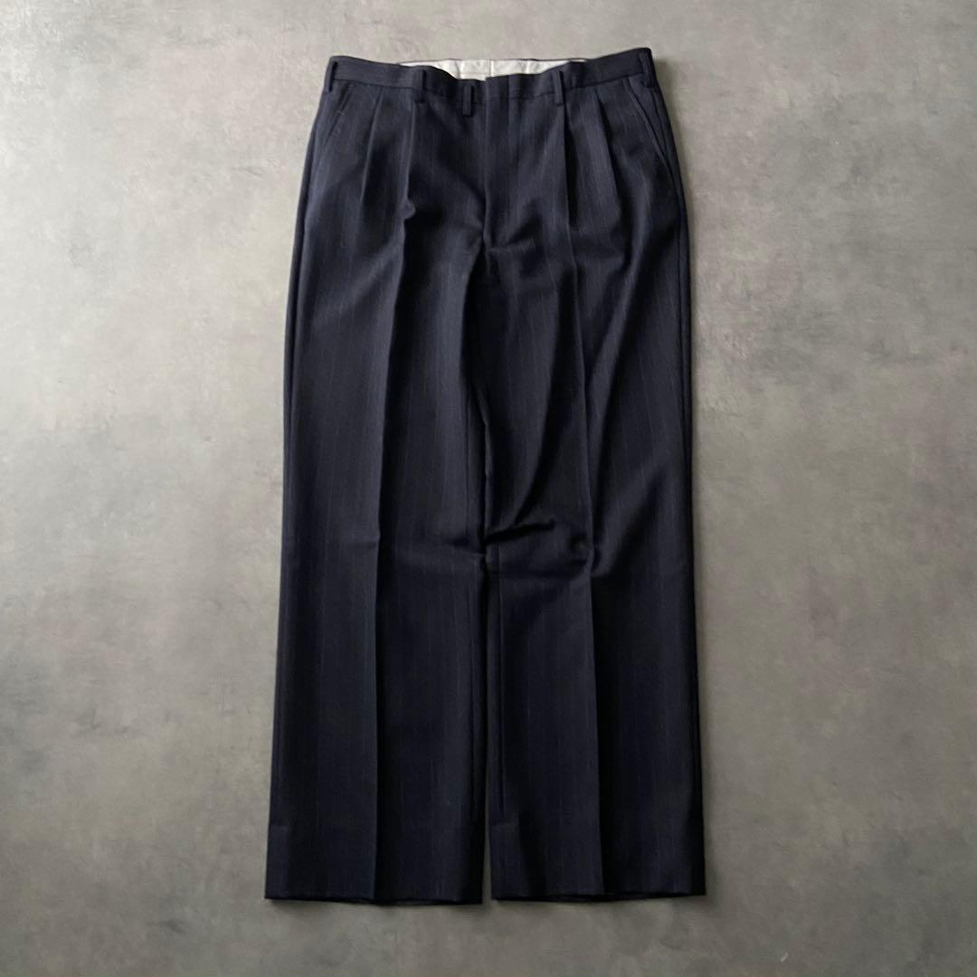 Vintage セットアップ ダブル テーラードジャケット ウール 紺 BC28