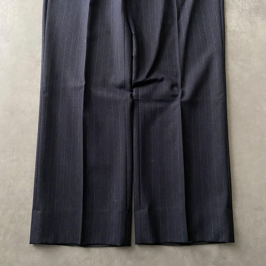 Vintage セットアップ ダブル テーラードジャケット ウール 紺 BC28