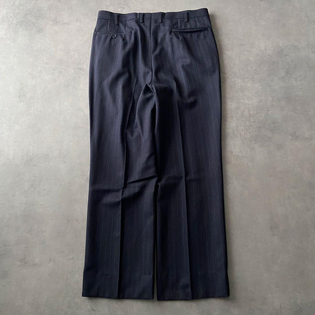 Vintage セットアップ ダブル テーラードジャケット ウール 紺 BC28