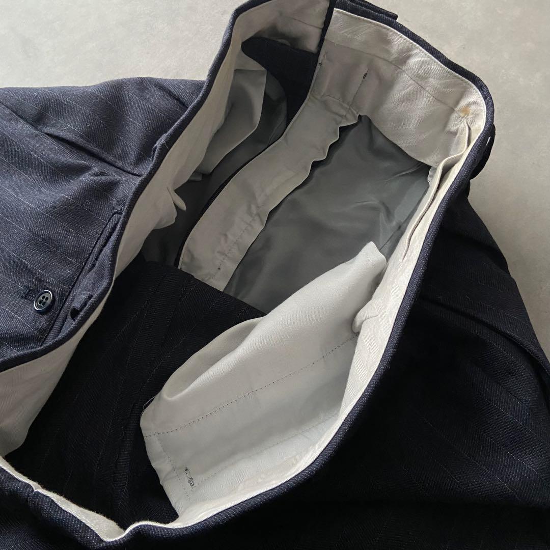 Vintage セットアップ ダブル テーラードジャケット ウール 紺 BC28