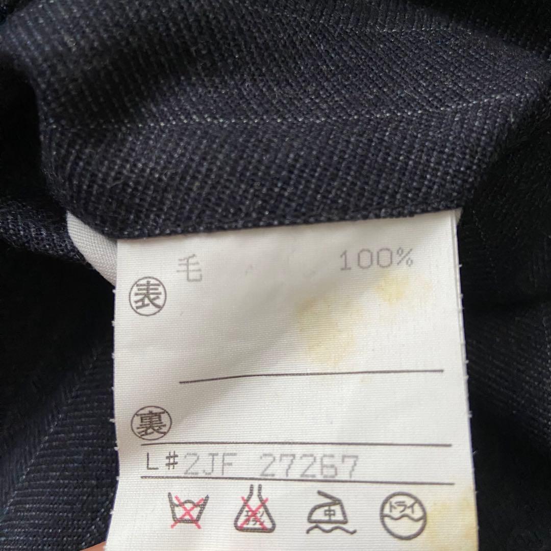 Vintage セットアップ ダブル テーラードジャケット ウール 紺 BC28