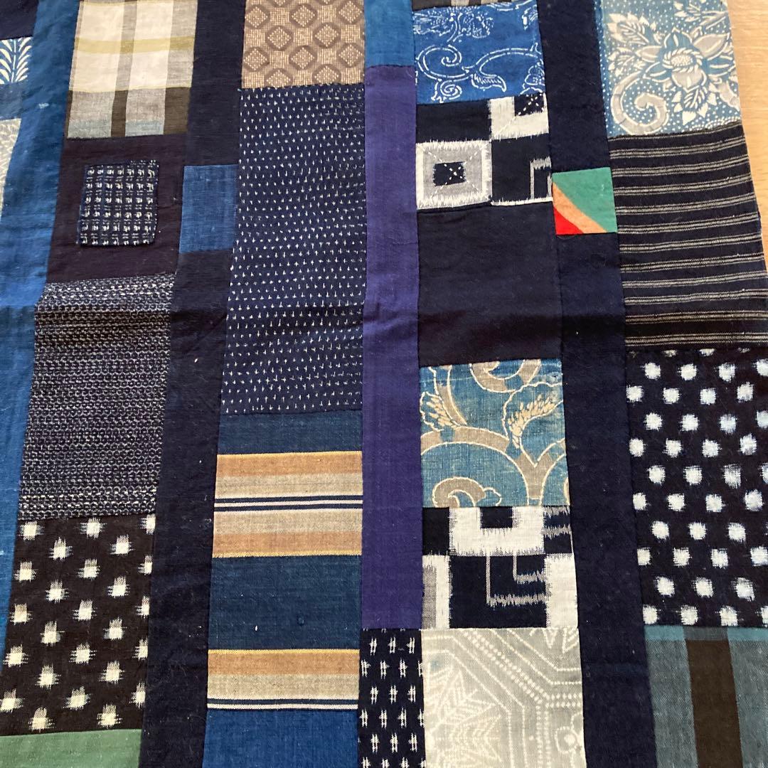 藍染古布　マルチカバー　ハンドメイド