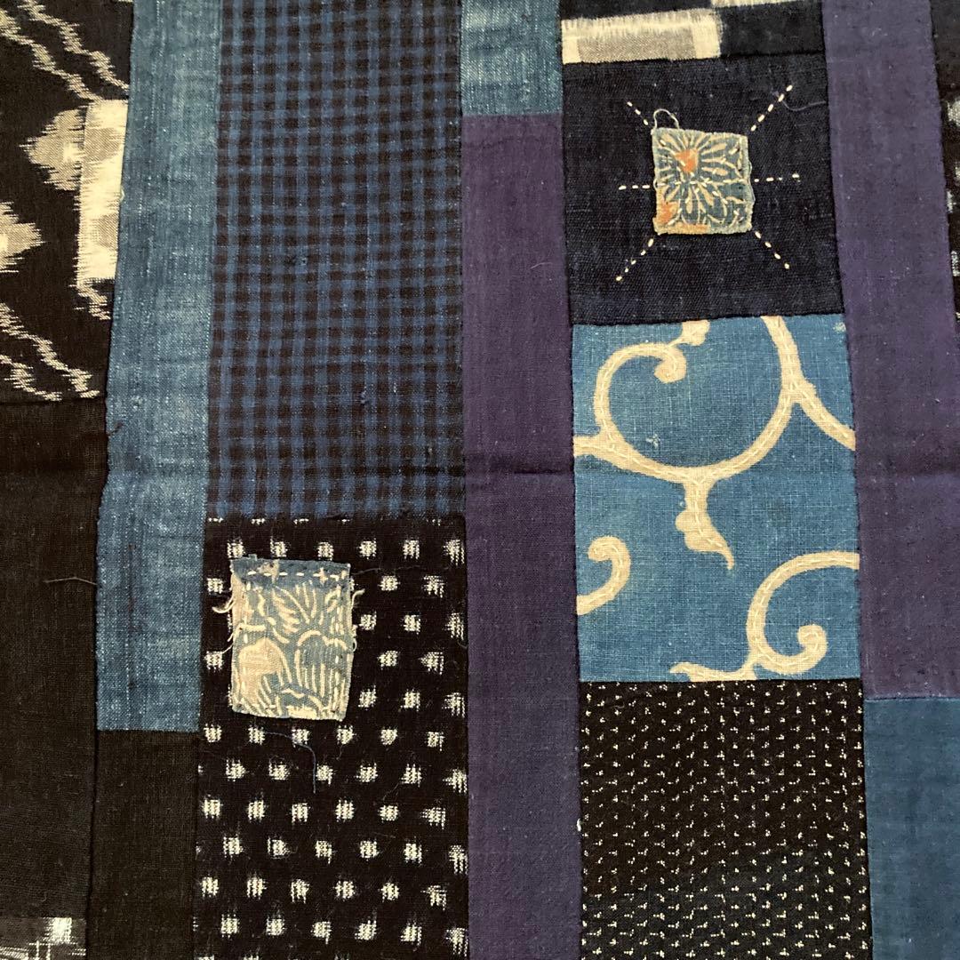 藍染古布　マルチカバー　ハンドメイド