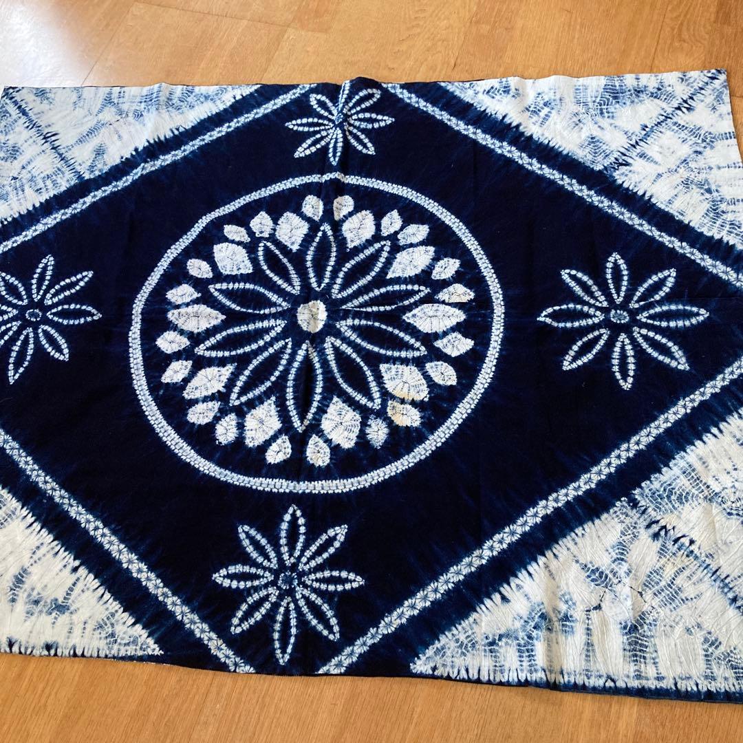 藍染古布　マルチカバー　ハンドメイド