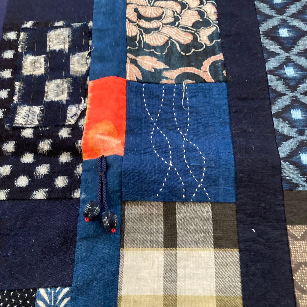 藍染古布　マルチカバー　ハンドメイド