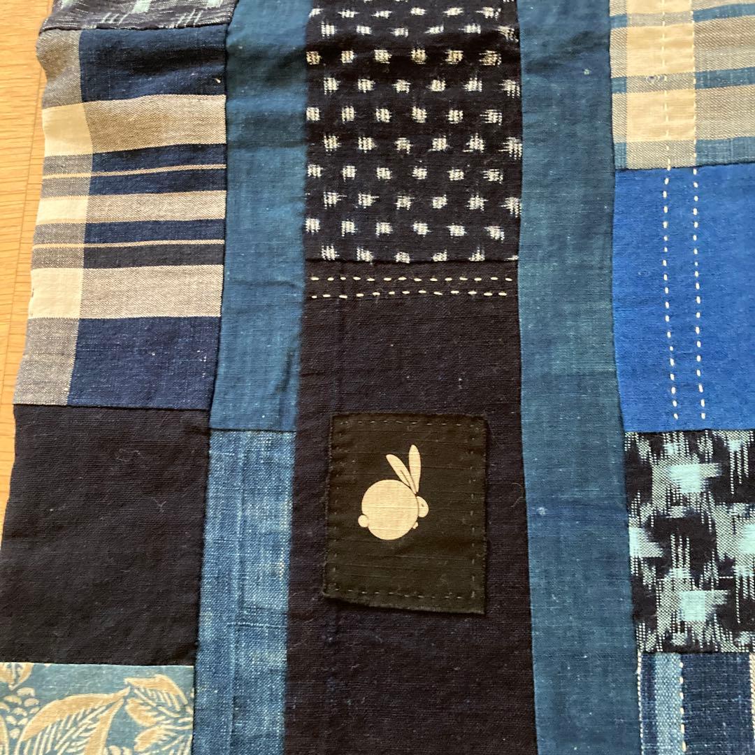藍染古布　マルチカバー　ハンドメイド