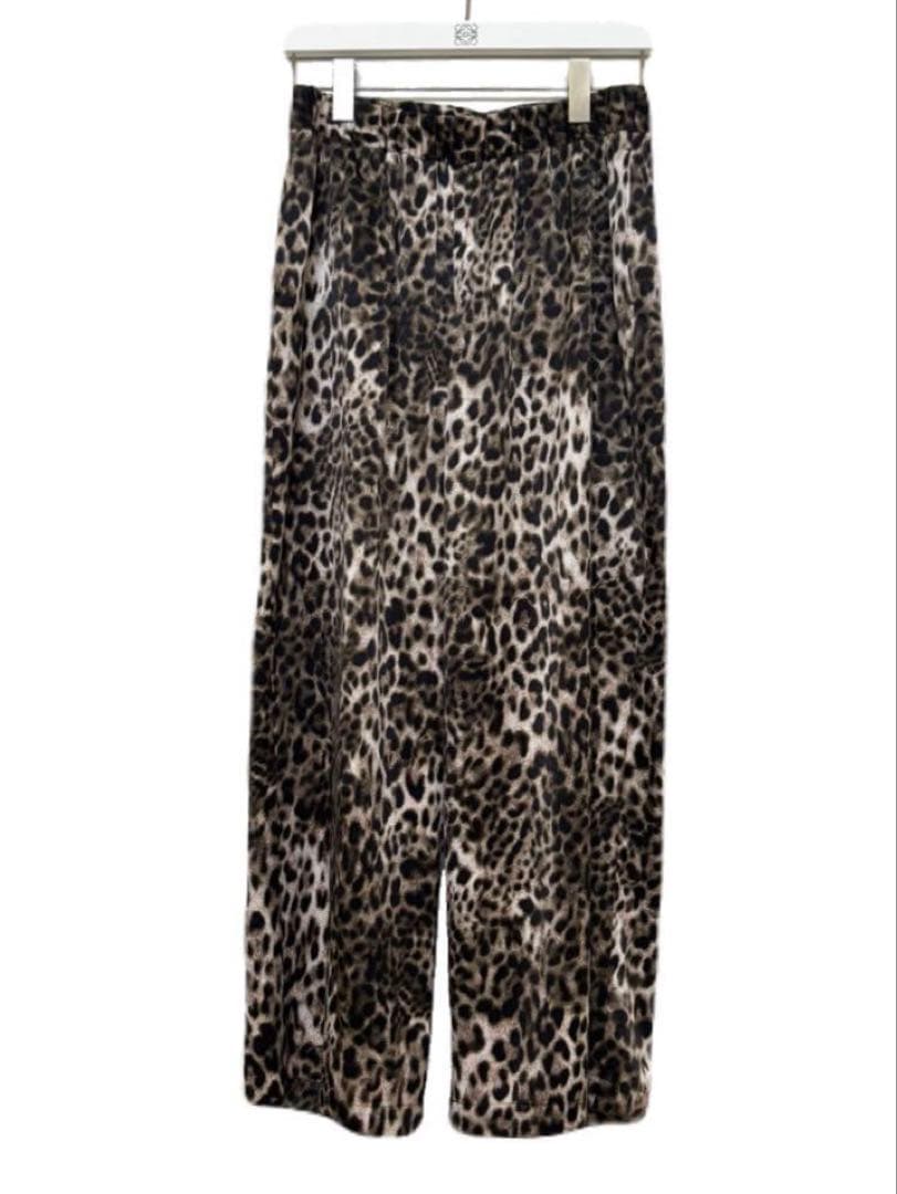 journal standard luxe マットサテンレオパ イージーパンツ