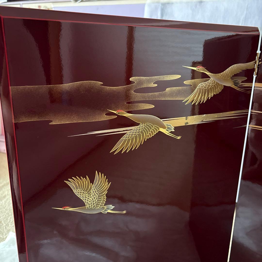 飾り台 屏風 漆風