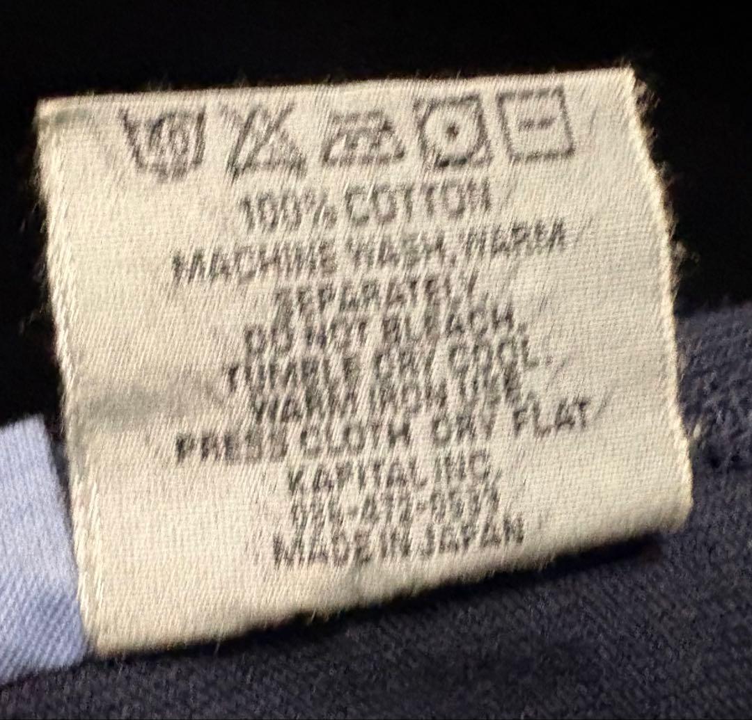 KAPITAL ダークブルージャケット　タイプ綿100% カバーオール