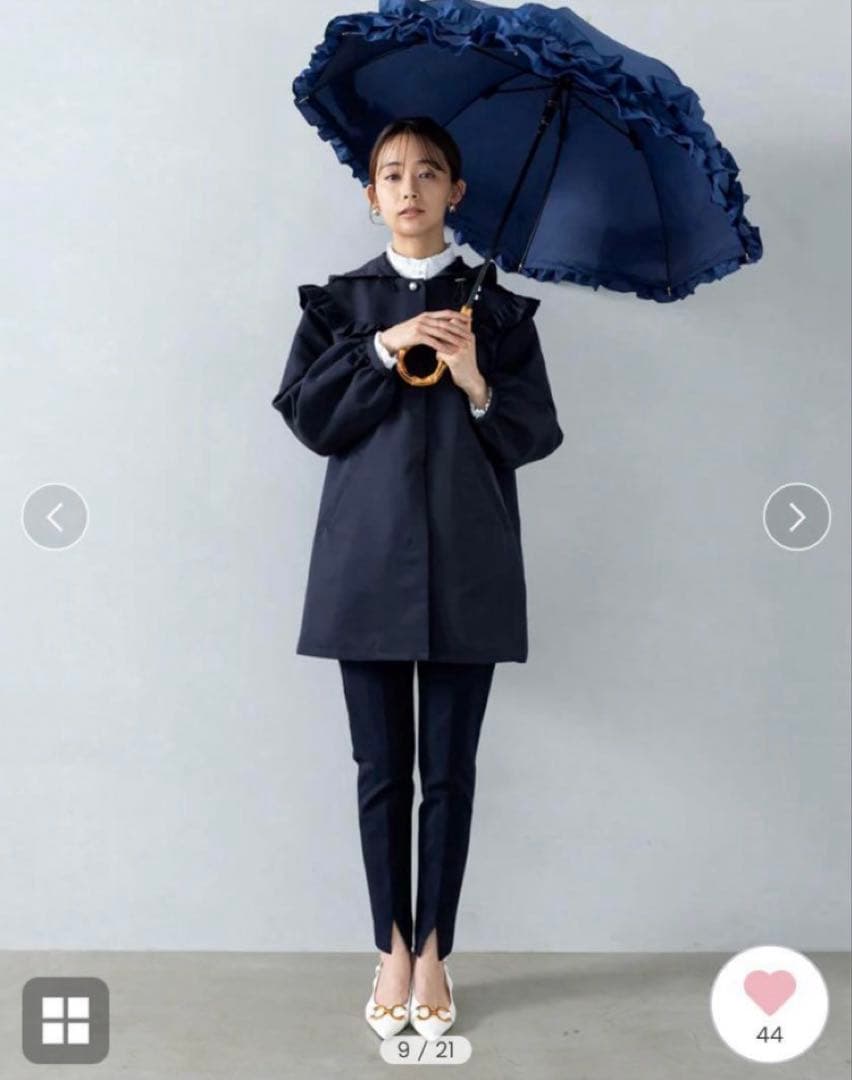 【美品】Ame no chi hareアメノチハレ フリルハーフコート　ブラック