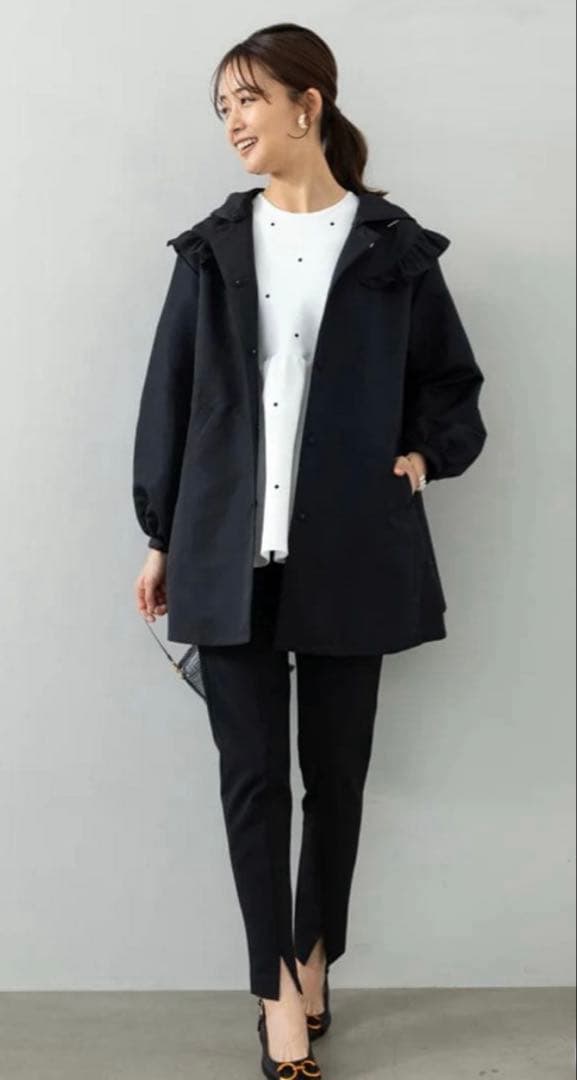 【美品】Ame no chi hareアメノチハレ フリルハーフコート　ブラック