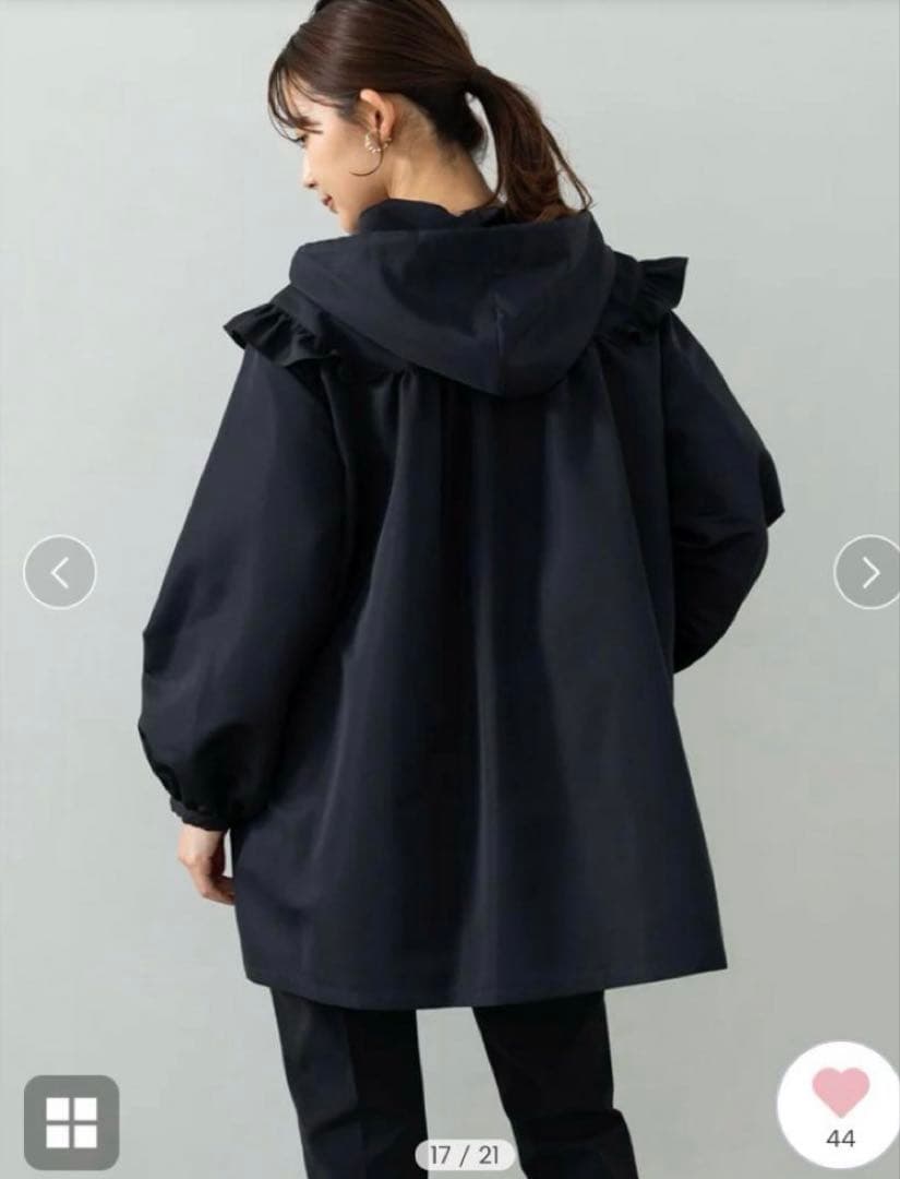 【美品】Ame no chi hareアメノチハレ フリルハーフコート　ブラック