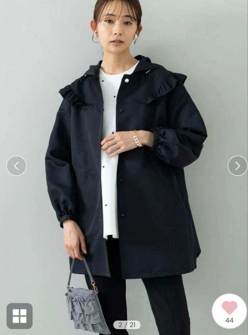 【美品】Ame no chi hareアメノチハレ フリルハーフコート　ブラック