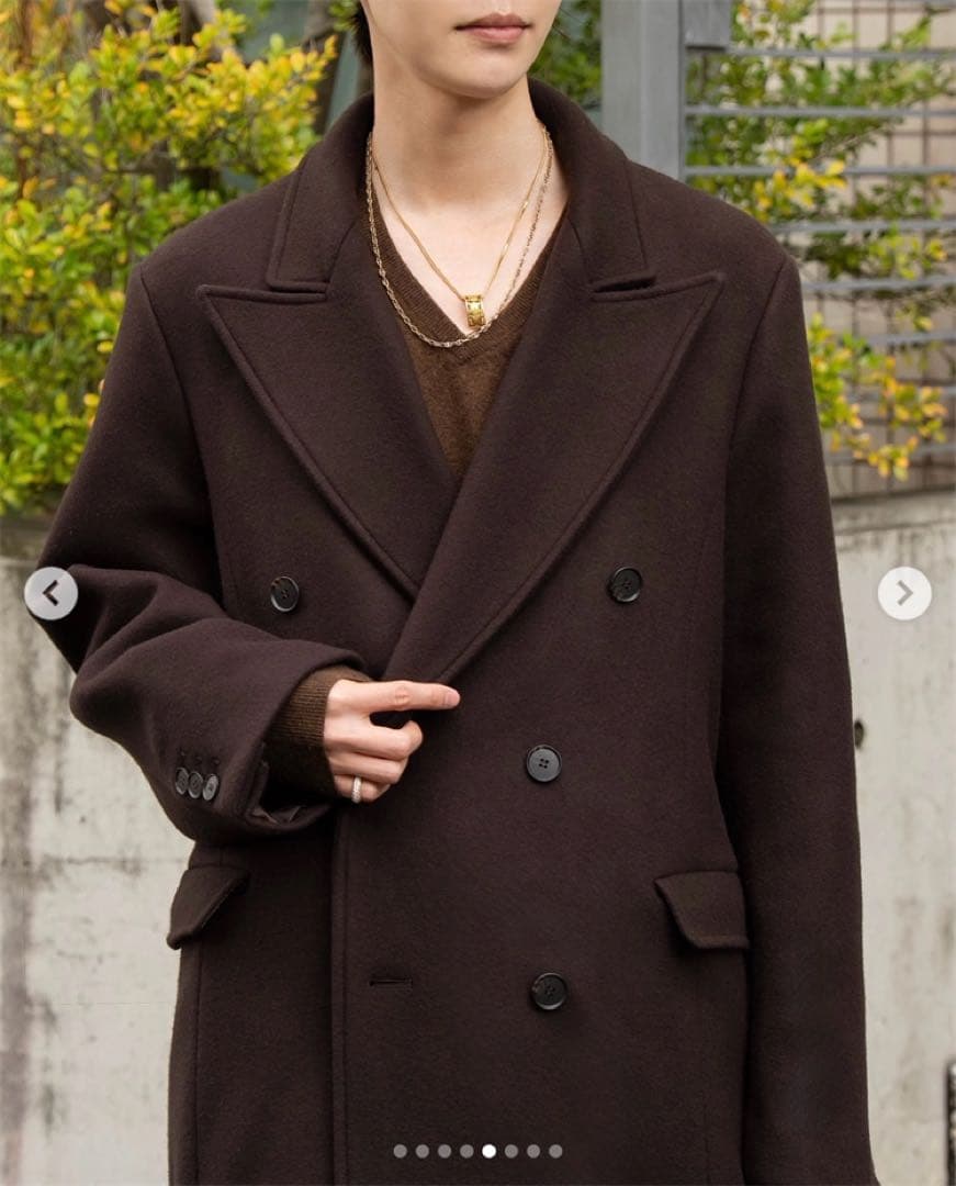 ジャケット・アウター ILEAN Double-Breasted Maxi Wool Coat