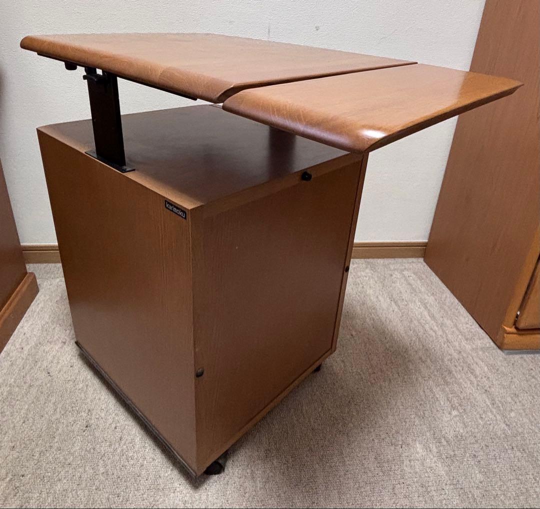 カリモク学習机 ４点セット ２-③ 袖棚