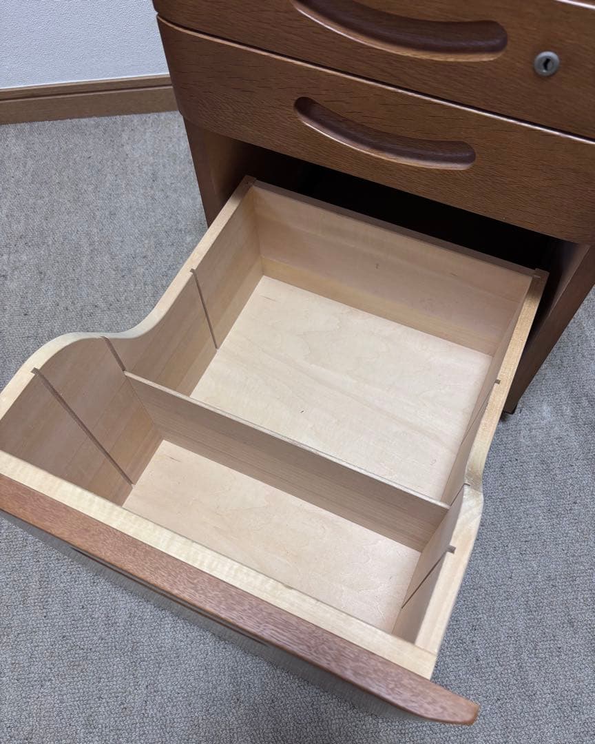 カリモク学習机 ４点セット ２-③ 袖棚