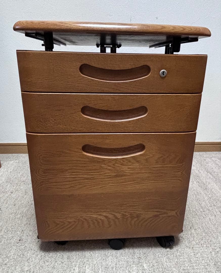 カリモク学習机 ４点セット ２-③ 袖棚