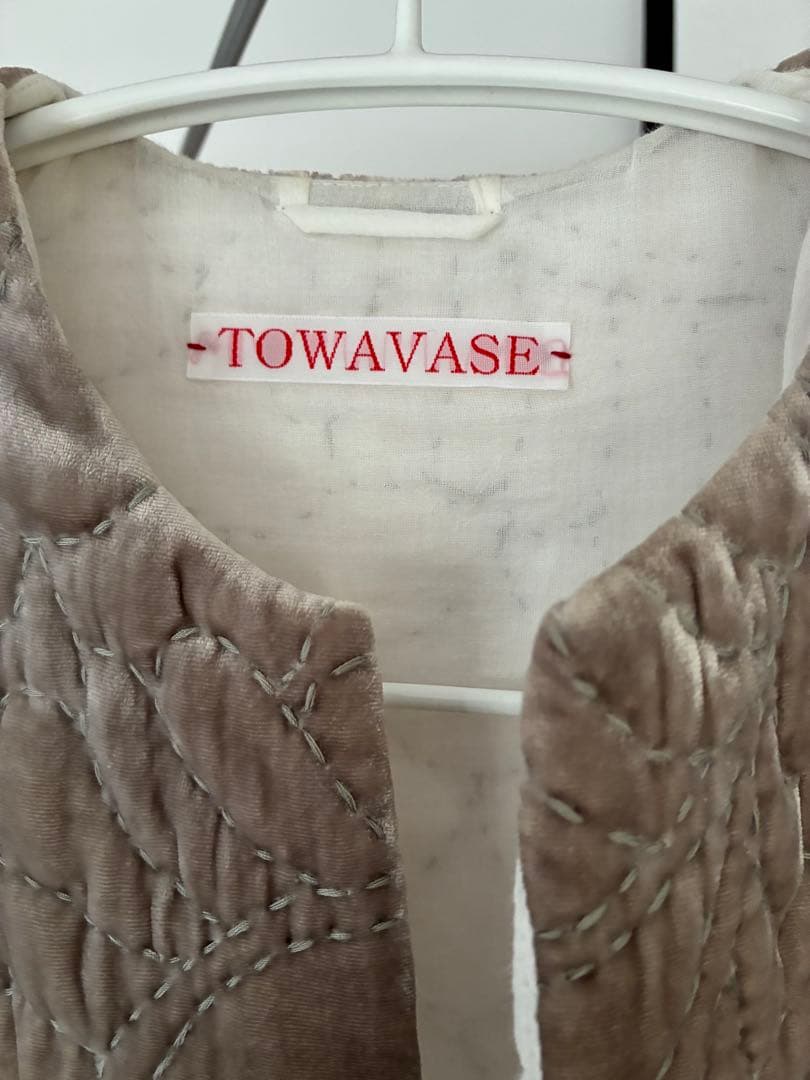 towavaseトワヴァーズ ベルベットキルトジャケット（グレイ）