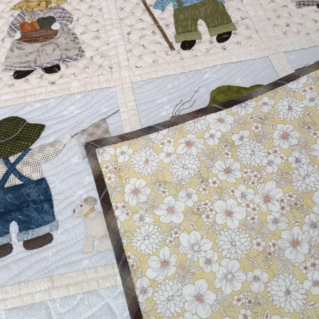 ハンドメイド～♪ アップリケのパッチワークキルト カントリー「スーとビリー」