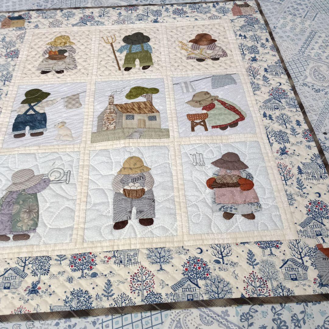 ハンドメイド～♪ アップリケのパッチワークキルト カントリー「スーとビリー」