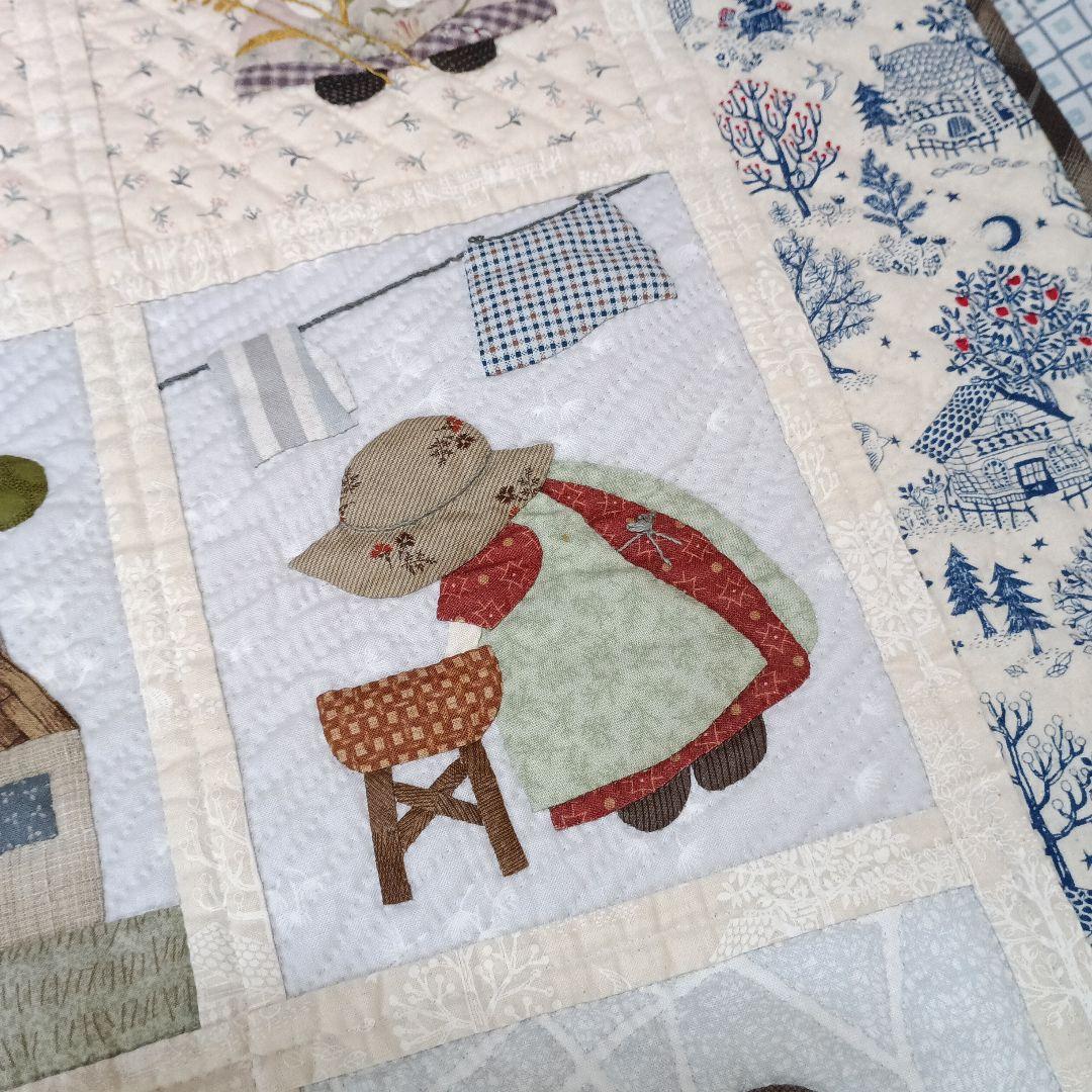 ハンドメイド～♪ アップリケのパッチワークキルト カントリー「スーとビリー」