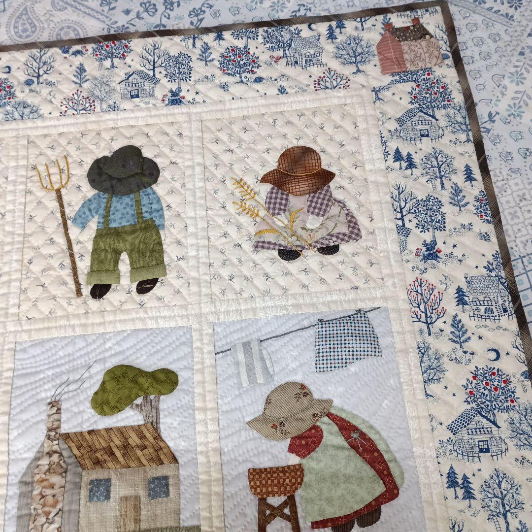 ハンドメイド～♪ アップリケのパッチワークキルト カントリー「スーとビリー」