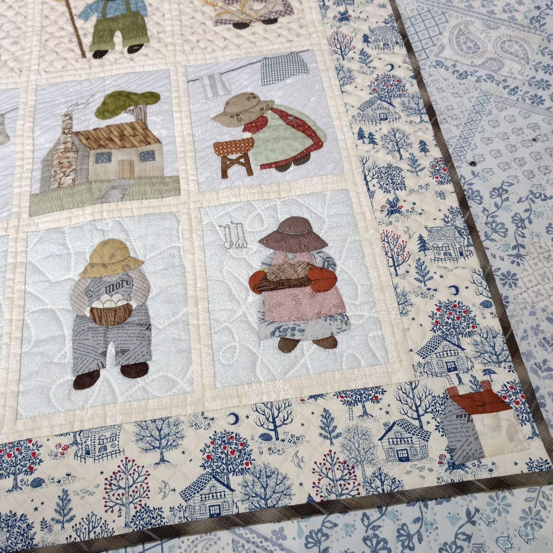 ハンドメイド～♪ アップリケのパッチワークキルト カントリー「スーとビリー」