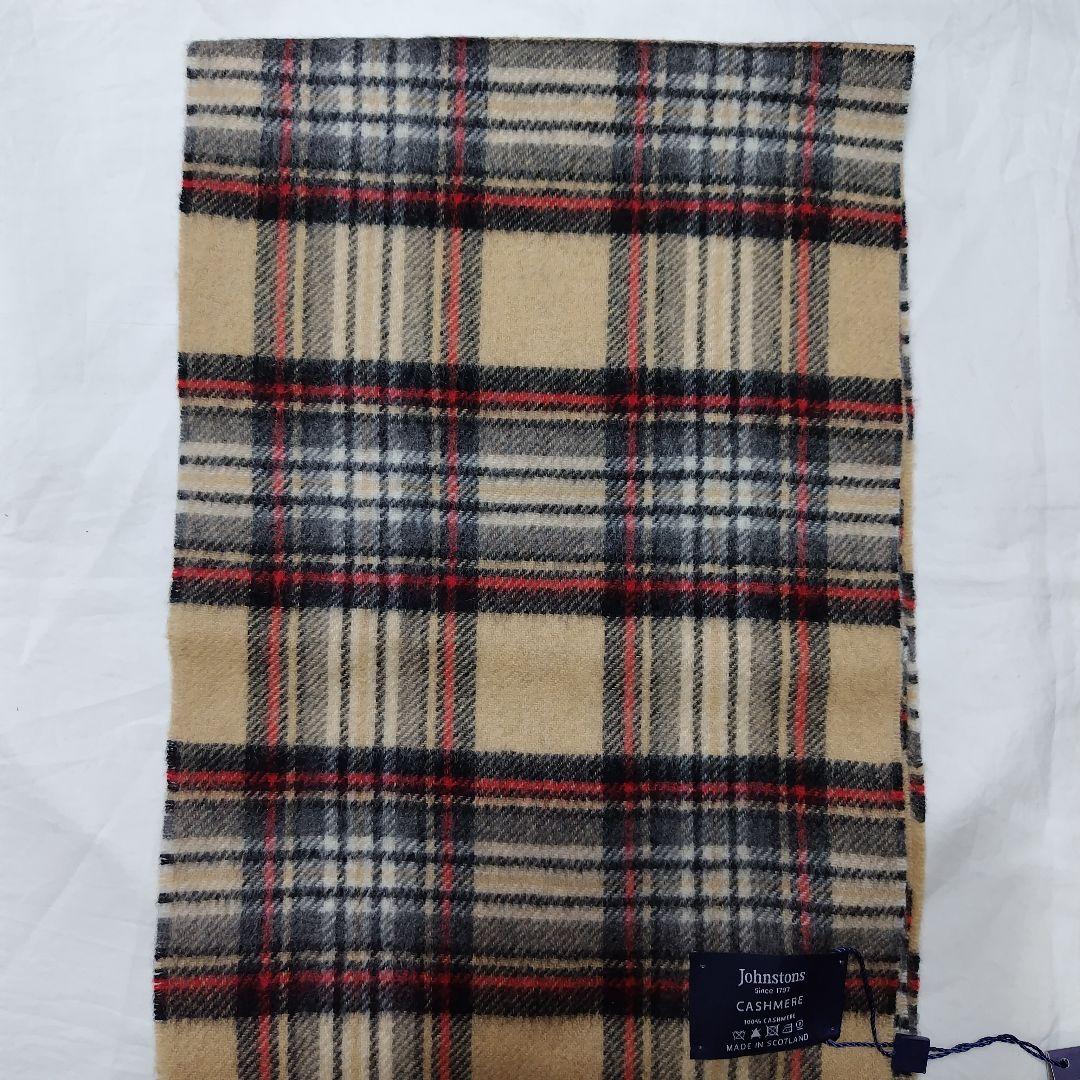 ジョンストンズのカシミヤ100%マフラー