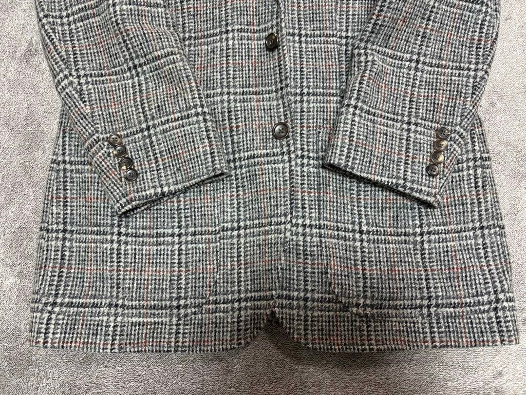 Papas+ テーラードジャケット ツイードコート ハリスツイード 千鳥格子