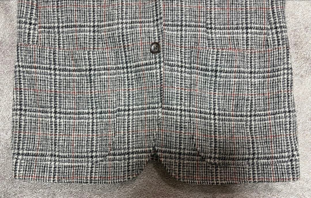 Papas+ テーラードジャケット ツイードコート ハリスツイード 千鳥格子