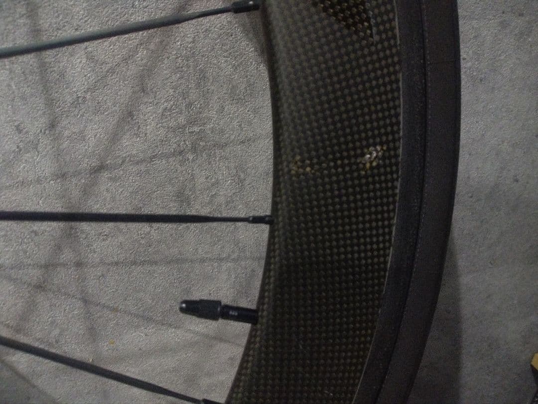 ★SUPERTEAM カーボンホイール フロント クリンチャータイヤ付★