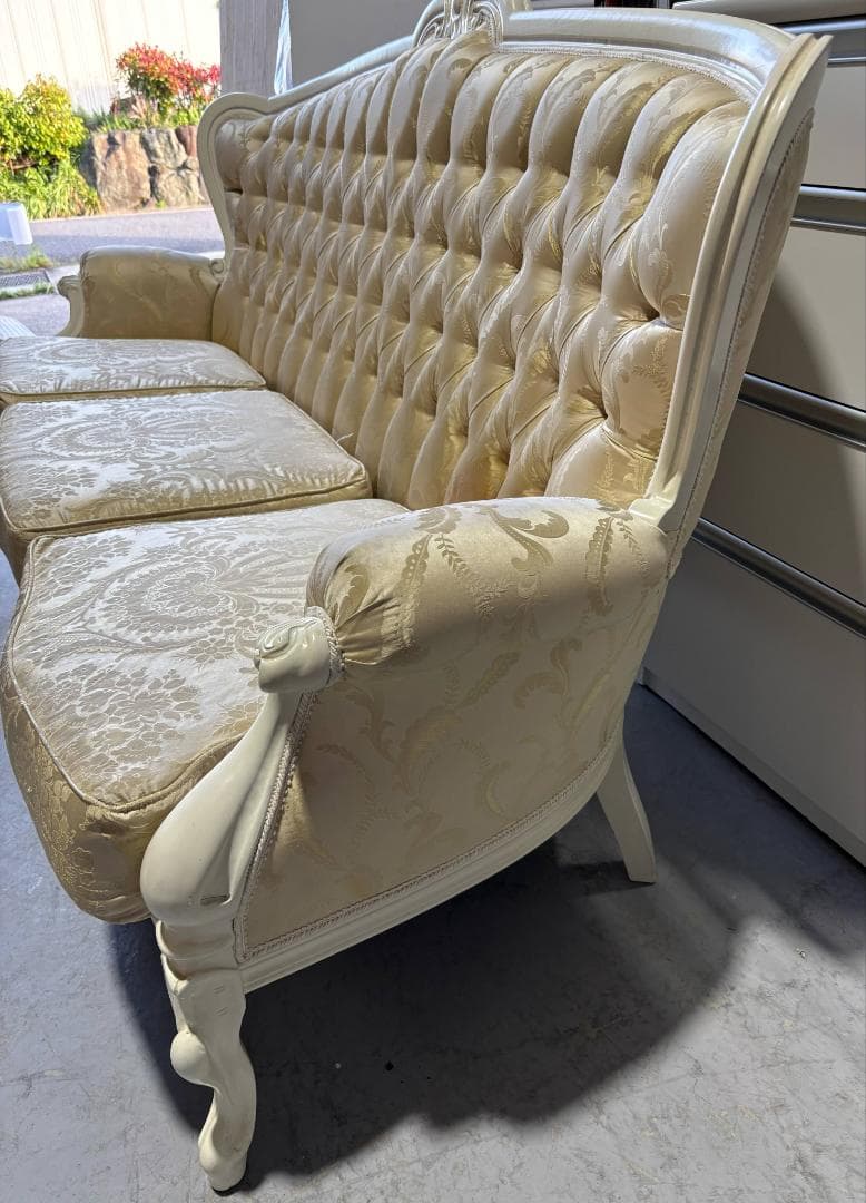 すずらん イタリア家具 ヨーロッパ家具 3Pソファのみ193cm Used