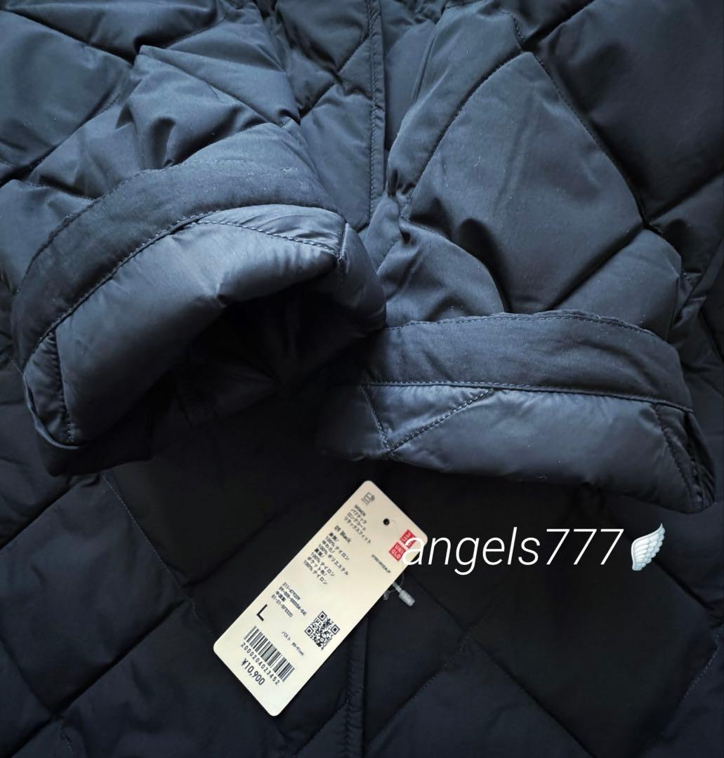 ユニクロ パフテックロングコートリラックスフィット（L）黒 ブラック