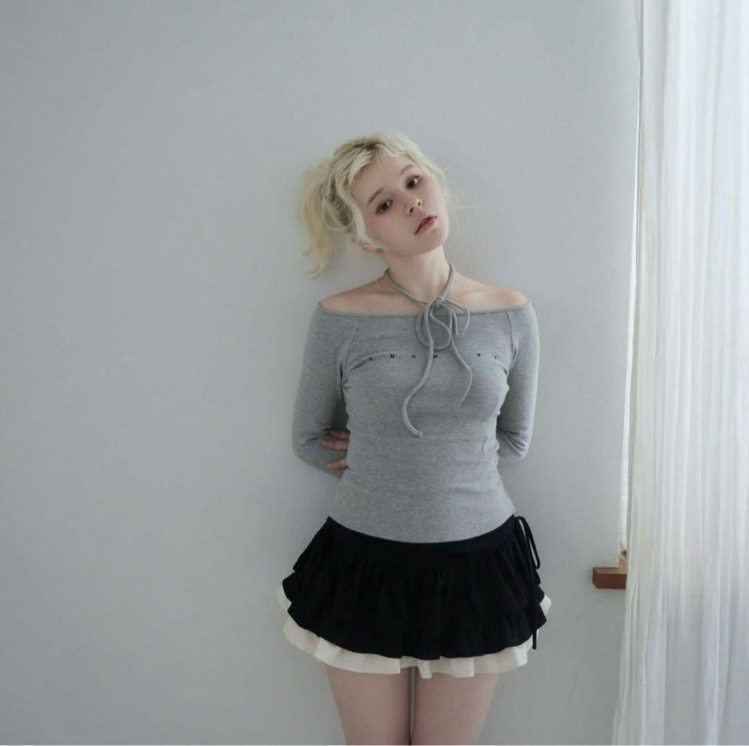 【新品タグ付き】ANDMARY Mary logo choker tops