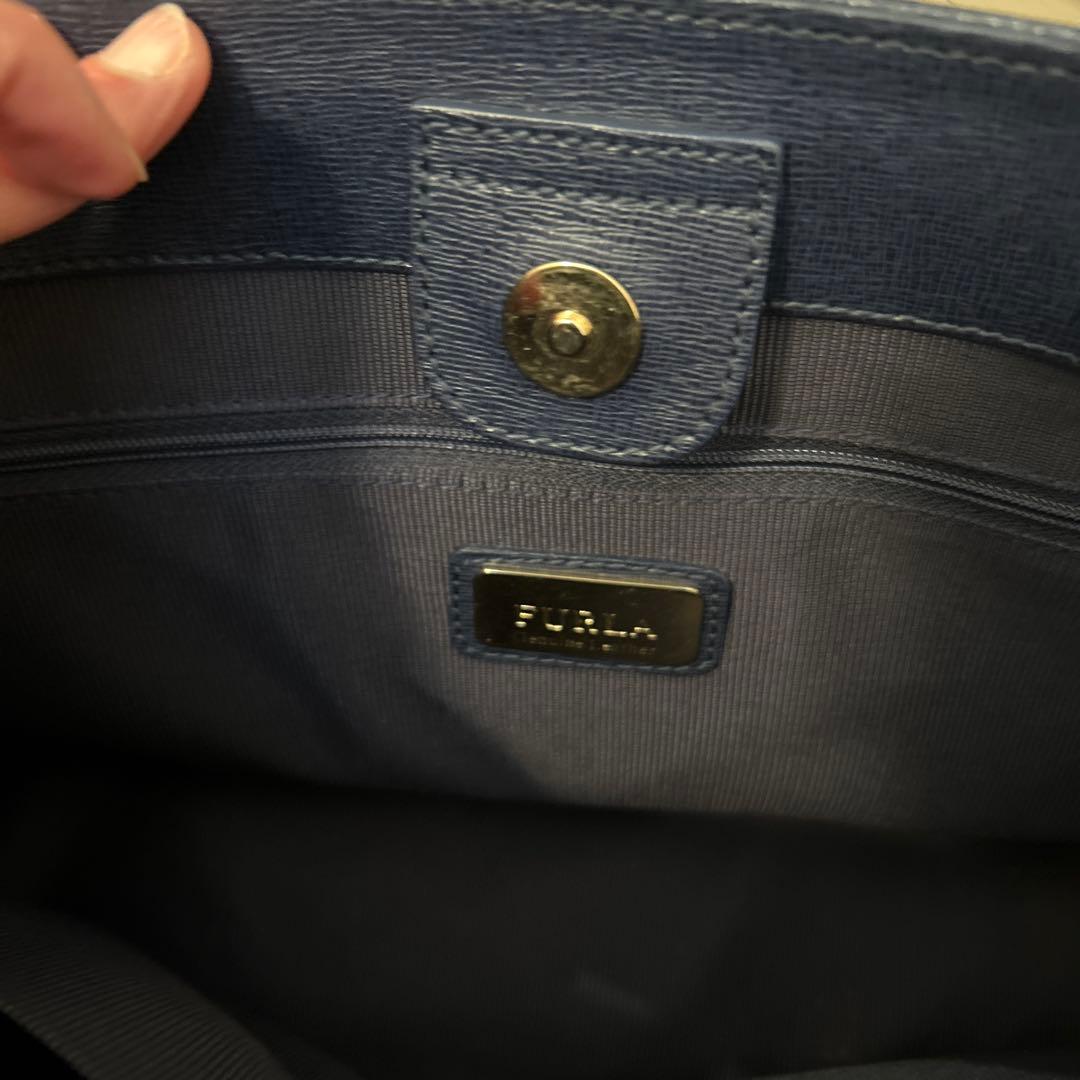 フルラ　超美品　トートバッグ　ショルダーバッグ　ネイビー　卒業式　卒園式　入学式