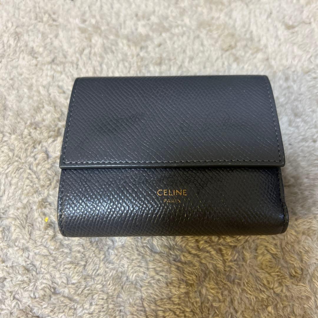 CELINE ダークグレー 折りたたみ財布