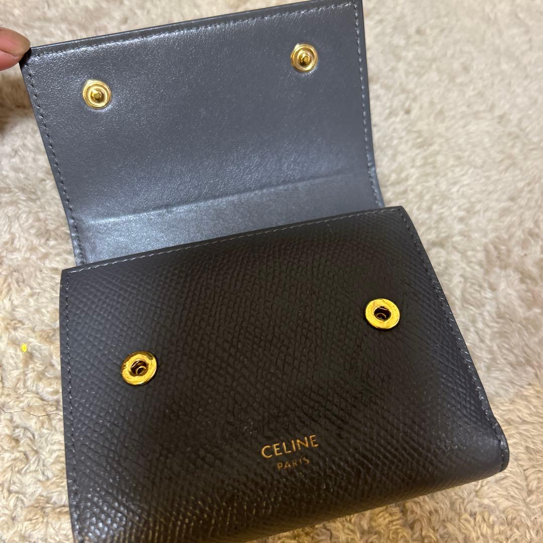 CELINE ダークグレー 折りたたみ財布