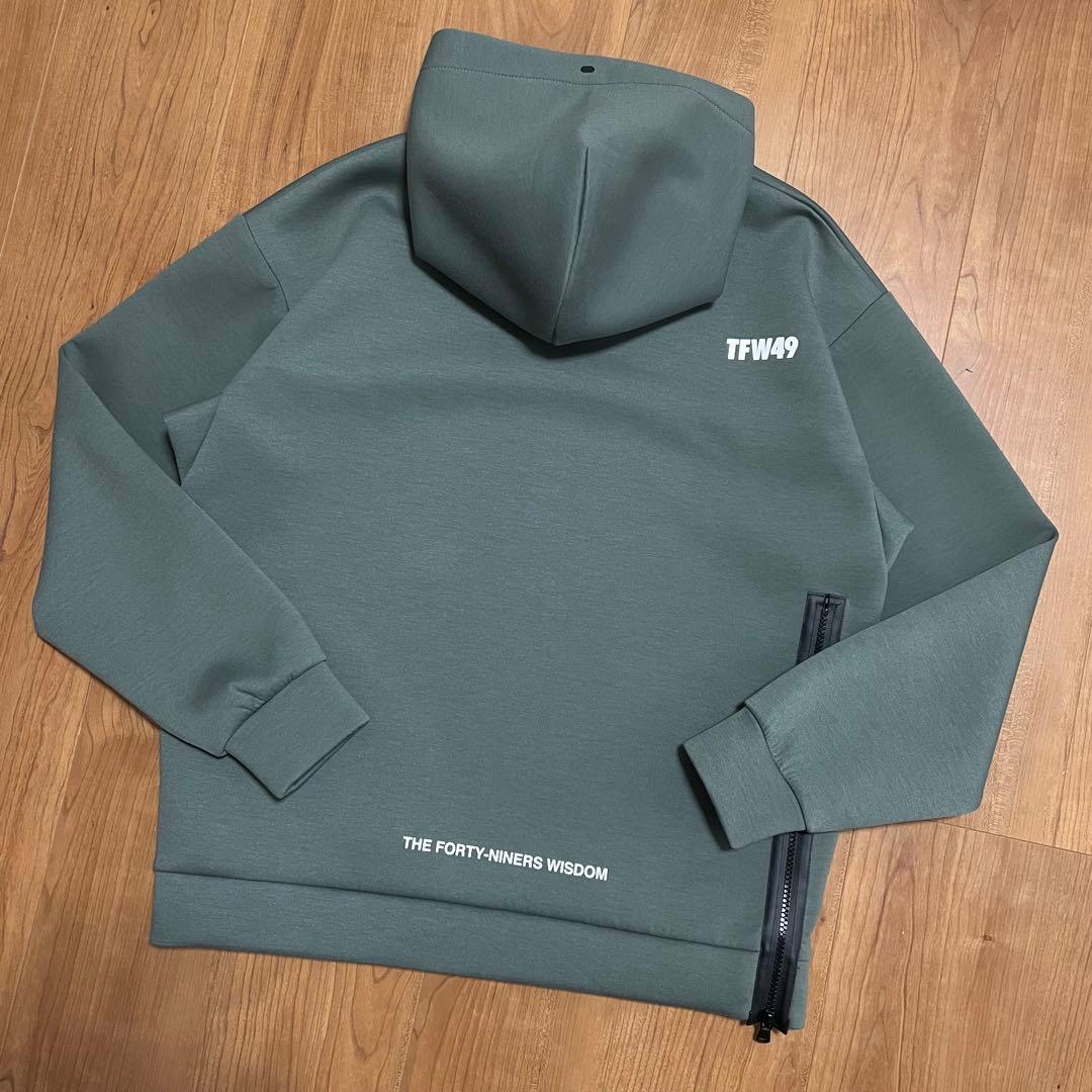 TFW49 CARDBOAD MATELIAL HOODIE パーカー カーキ