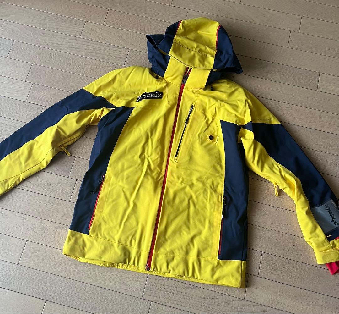 Phenix スキーウェア フード付き イエロー/ネイビー　Lサイズ