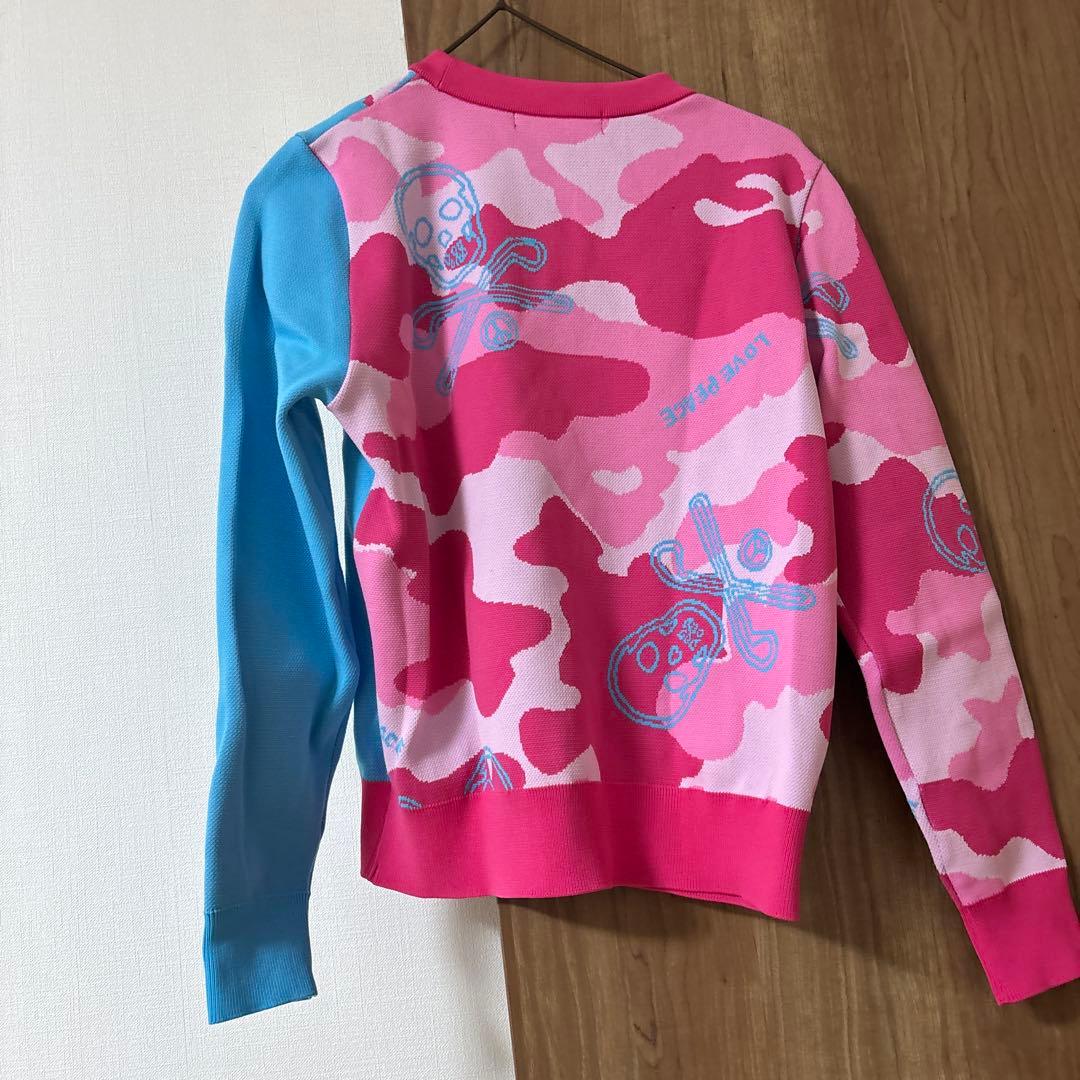 専用　MARK & LONA ニット 迷彩 カモフラ ピンク 36 日本製