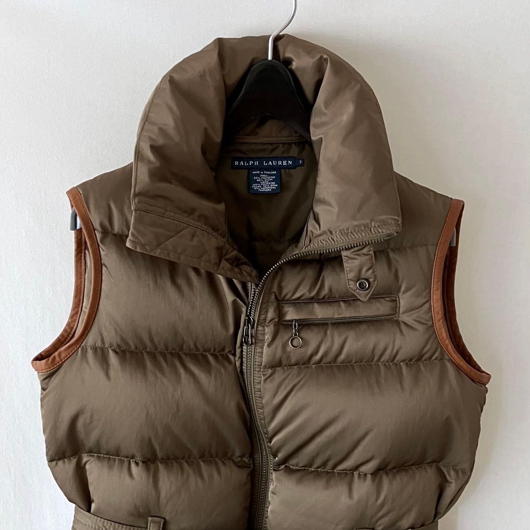 良品 Ralph Lauren ダウンベスト ロゴベルト 7
