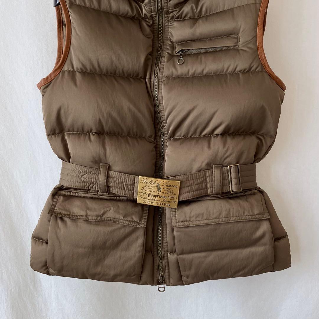 良品 Ralph Lauren ダウンベスト ロゴベルト 7